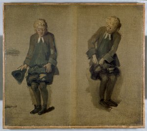 To skisser av David Garrick i tegn, 1700-tallet av Johan Joseph Zoffany