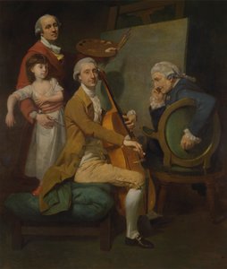 Selvportrett med hans datter Maria Theresa, James Cervetto og Giacobbe Cervetto
