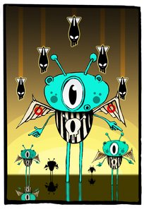 Team alien, 2012 (illustrasjon) av Johan Lilja