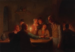 Nederlandsk tavernascene, 1846. av Johan Mengels Culverhouse