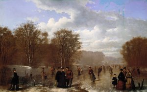 Skating på Wissahickon, 1875. av Johan Mengels Culverhouse