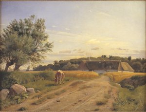 Et torp ved Lodskov ved Vognserup Herregård, Sjælland av Johan Thomas Lundbye