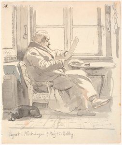 Portrett av J. Th. Lundbyes bestefar, justisråd og tollforvalter E. Bonnevie av Johan Thomas Lundbye