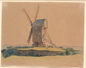 Stubbmølle på Kalundborg av Johan Thomas Lundbye