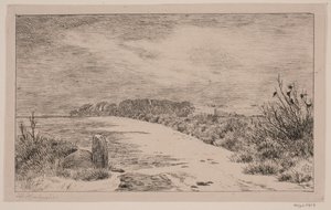 Ved Himlingøye, Vinterlandskap av Johan Thomas Lundbye