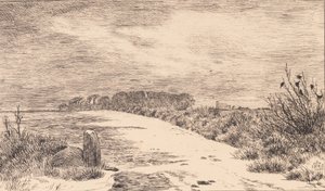 Ved Himlingøye, Vinterlandskap av Johan Thomas Lundbye