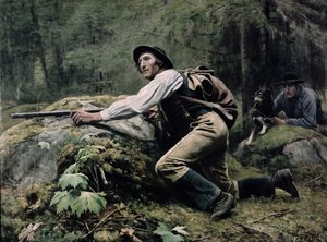 Elgjakt, 1889 av Johan Tiren