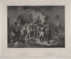 Den franske hæren i Kreml i Moskva - Woelfle, Johannes (1807-1893) - 1830 - Litografi - 60,8x85,9 - Privat samling av Johan Woelfle
