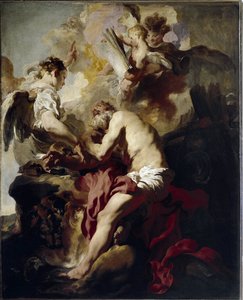 The Vision of Saint Jerome (olje på lerret av Johann (attr. to) Liss