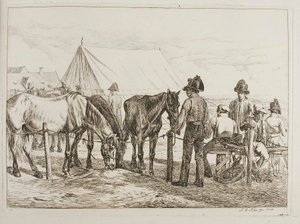 Soldater i en militærleir av Johann Adam Klein