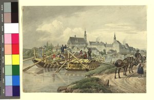 Straubing sett fra nord av Johann Adam Klein