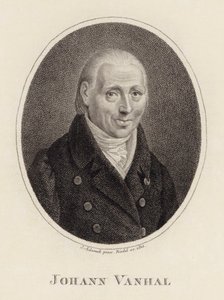 Portrett av komponisten Johann Baptist Wanhal 1739-1813, 1815. av Johann Adamek