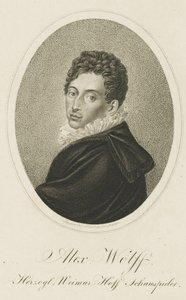 Portrett av Pius Alexander Wolff 1782-1828, ca 1820. av Johann Adolf Rossmaesler