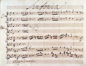 Første side av partituret til Adriano in Siria av J A Hasse (1752) av Johann Adolph Hasse