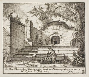 Den vakre fontenen nær Schönburg av Johann Alexander Thiele