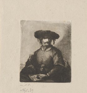 Selvportrett av Johann Andreas Benjamin Nothnagel, in the manner of Rembrandt van Rijn