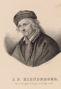 Portrett av komponisten Johann Philipp Kirnberger 1721-1783. av Johann Andreas Hatzfeld