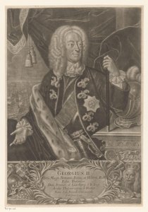 Portrett av George II, konge av Storbritannia av Johann Andreas Pfeffel (der Jüngere) (possibly)