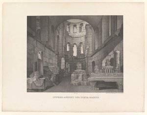 Porta Martis, sett fra innsiden Indre utsikt over Porta Martis (tittel på objekt) Utsikt over antikviteter og natur i nærheten av Trier (serietittel) Malay Pictures Werkwürdigsten Alterthümer und vorzüglicher Naturanlagen im Moselthale bey