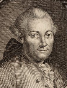 Portrett av komponisten Florian Leopold Gassmann 1729-1774, 1780.