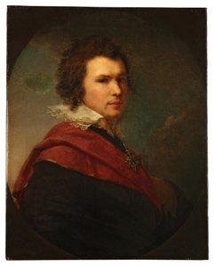 Portrett av den russiske poeten Apollon Alexandrovich Maykov - Olje på lerret av Johann Baptist von Lampi le Jeune (1775-1837) av Johann Baptist II Lampi