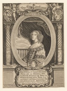 Louise av Anhalt-Dessau 1631-1680, hertuginne av Legnica, Brzeg, Wolow og Olawa, ca. 1660. av Johann Baptista Paravicini