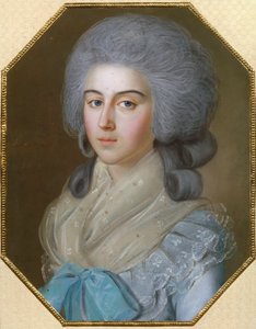 Portrett av grevinne Anna Alexandrovna Golitsyna (1739-1816), baronesse Stroganova, kone til Mikhail Mikhailovitch Golitsyn (1731-1806) - Tegning av Johann Bardou (1745-1788)