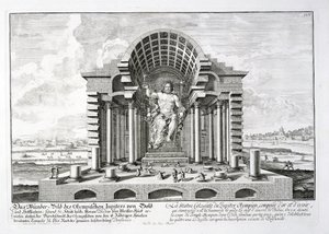 Statuen av Olympian Zeus av Phidias, plate 5 fra 