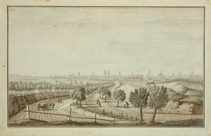 Utsikt over Hallesch-porten av Johann Carl Wilhelm Rosenberg