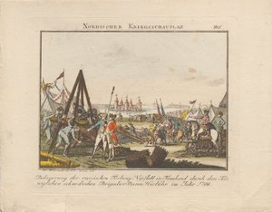 Beleiring av den russiske festningen Nyslott i Finland, 1788. av Johann Caspar Weinrauch