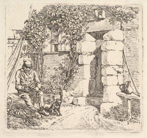 The Old Man and his Pomeranian Dog, 1817.