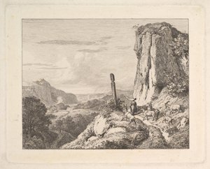 Ung kvinne med seks geiter, 1815. av Johann Christian Erhard