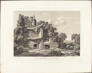 Rester fra Bibliotheca i Villa Adriana av Johann Christian Reinhart
