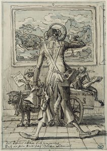 Karikatur av dr. Ludwig Schorn i München av Johann Christian Reinhart