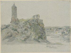 Ruinen av Giebichenstein slott nær Halle an der Saale av Johann Christian Reinhart