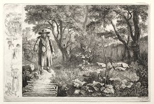 Den gamle mannen før tømmerbroen, 1819.