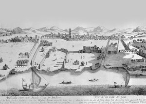 Byen Goa, ca. 1780 (gravering) av Johann Christoph Nabholz