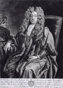 Sir John Houblon (1632-1711) gravert av R. Williams