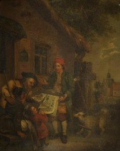 The Village Printseller (olje på kobber)