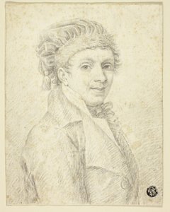 Byste av mann i hatt av Johann Elias Ridinger