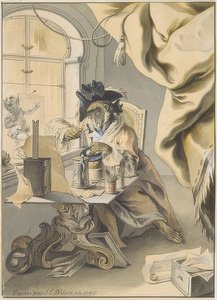 Apen som gravør og gullsmed av Johann Esaias Nilson