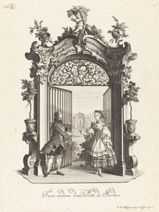Moderne måte for en hagedør (En hagedør i moderne stil) av Johann Esaias Nilson