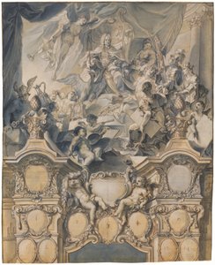 Kunstene og maktene hyller keiser Charles VI av Johann Evangelist Holzer