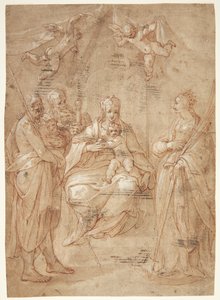Madonna med barn ved siden av Johann Freyberger