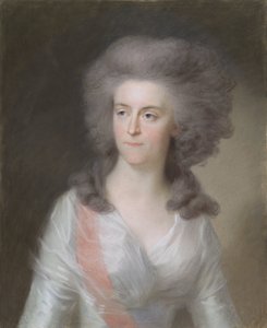 Frederika Sophia Wilhelmina (Wilhelmina; 1751-1820), prinsesse av Preussen. Kona til prins Willem V av Johann Friedrich August Tischbein