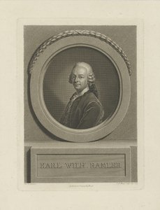 Portrett av Karl Wilhelm Ramler 1725-1798, 1774.