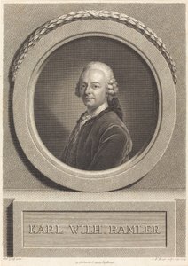Karl Ramler av Johann Friedrich Bause after Anton Graff