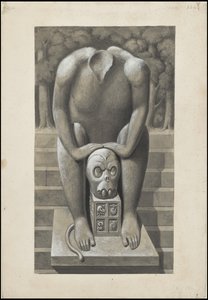 En samling av Waldecks originale kunstverk fra Mesoamerica, boks 5 av 22 av Johann Friedrich Maximilian von Waldeck