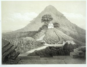 Pittoresk utsikt ved Korsetempelet, Palenque, plate 20 fra 