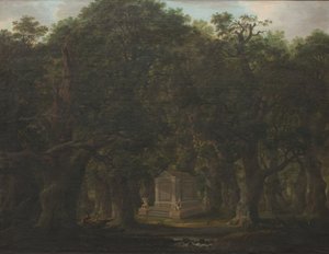 Monument i en eikeskog av Johann Friedrich Weitsch